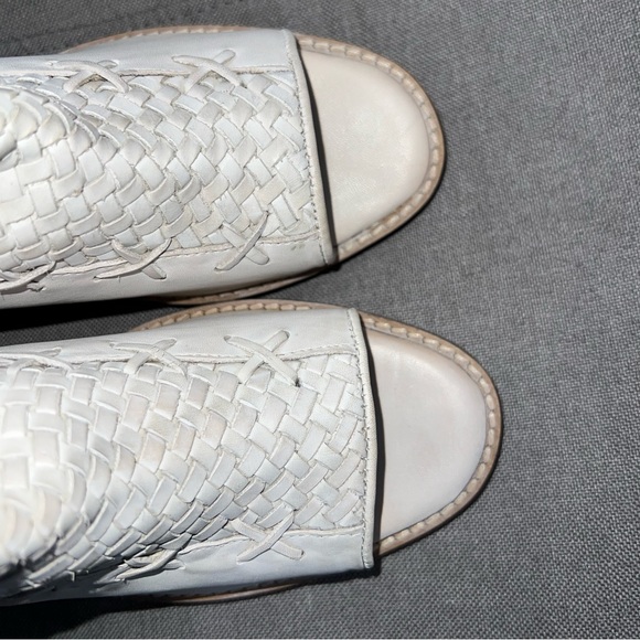 Vintage Foundry Co Lexi Open Toe Leather Bootie Size 8 - Picture 6 of 12